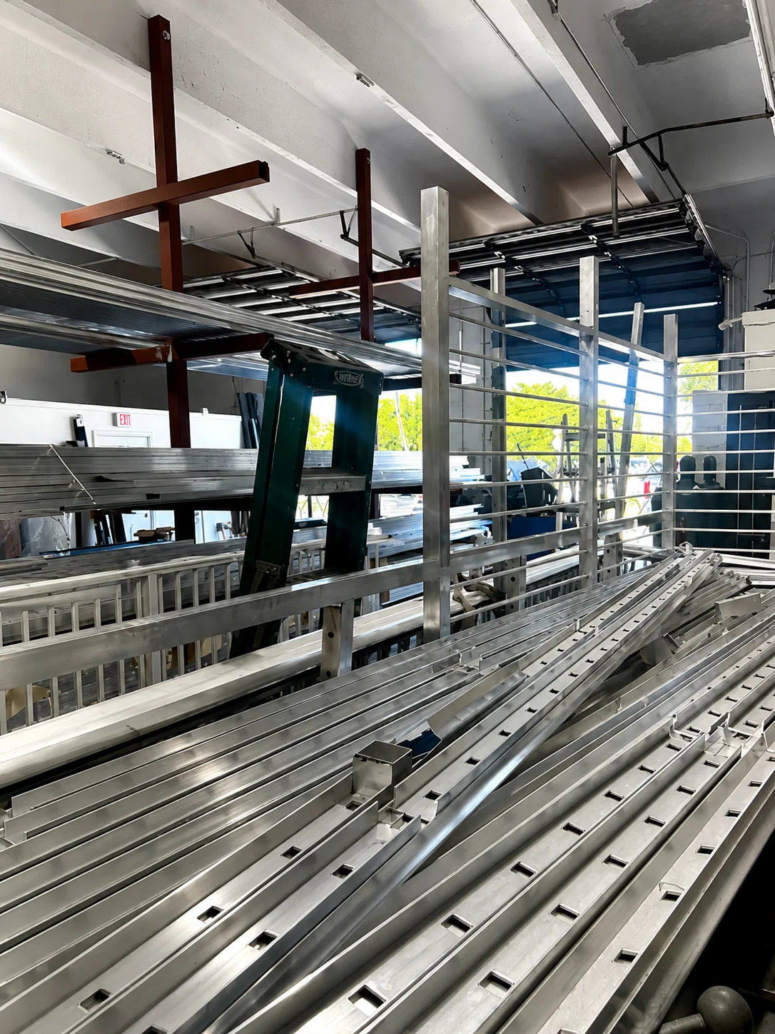 Commercial-grade PVC fence profiles in stock at Elite PVC Miami warehouse - wholesale fence supply